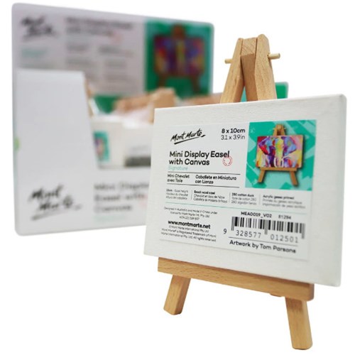 Mini display easek with canvas